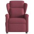 Sillón de masaje reclinable de tela color vino