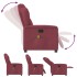 Sillón de masaje reclinable de tela color vino