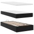 Estructura cama otomana colchón cuero sintético negro 90x200