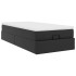 Estructura cama otomana colchón cuero sintético negro 90x200