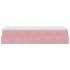 Estructura de cama otomana colchón terciopelo rosa
