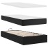 Cama otomana colchón cuero sintético negro