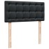 Cama otomana colchón cuero sintético negro