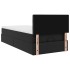 Cama otomana colchón cuero sintético negro 90x200