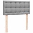Estructura de cama otomana con colchón tela gris claro