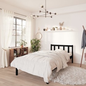 Estructura de cama madera maciza de pino negro 75x190
