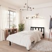 Estructura de cama madera maciza de pino negro 75x190 cm