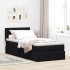Cama otomana con colchón y luces LED terciopelo negro