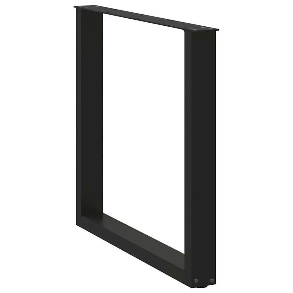 Patas para mesa centro forma U 3 uds acero negro 80x(72-73)
