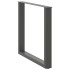Patas mesa centro forma U 3 uds antracita 80x(72-73) cm
