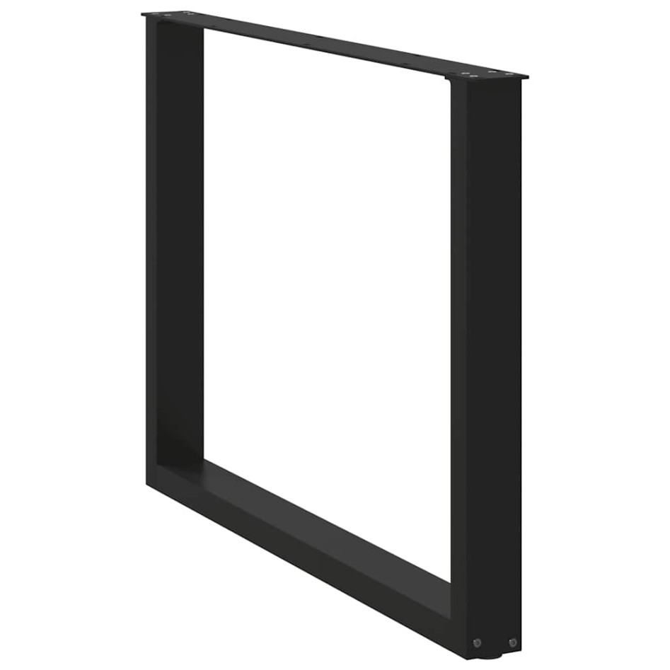 Patas para mesa comedor forma U 2uds acero negro