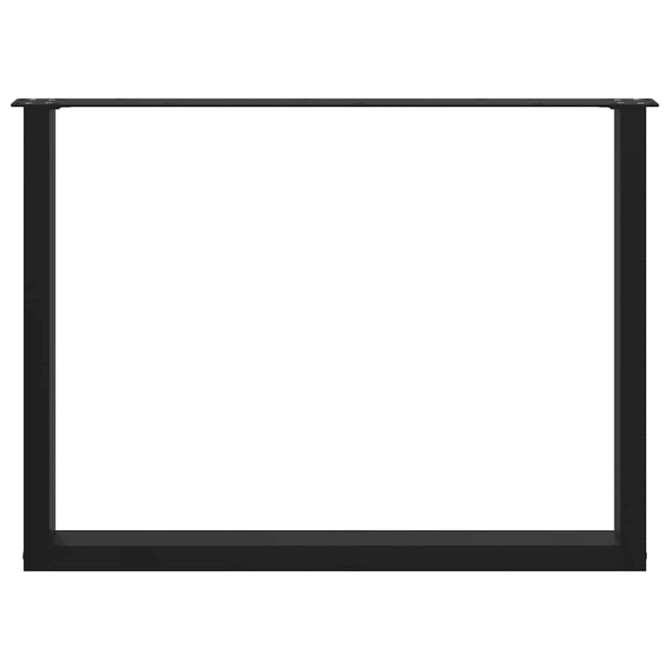 Patas para mesa comedor forma U 2uds acero negro