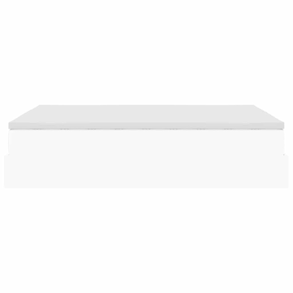 Estructura cama otomana colchón cuero sintético