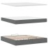 Estructura cama otomana colchón tela gris oscuro 160x200