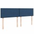 Estructura de cama otomana con colchón tela azul 160x200