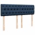 Estructura de cama otomana colchón tela azul pardo