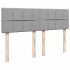 Cama otomana con colchón LED gris claro 140x190 cm