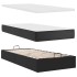 Estructura cama otomana colchón cuero sintético negro 90x200