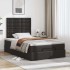 Estructura cama otomana colchón cuero sintético negro