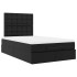 Estructura cama otomana colchón cuero sintético negro