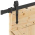 Puerta corredera con herrajes madera maciza de pino 80x210