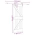 Puerta corredera con herrajes madera maciza de pino 80x210