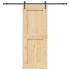 Puerta corredera con herrajes madera maciza de pino 90x210