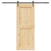 Puerta corredera con herrajes madera maciza de pino 90x210 cm