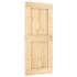 Puerta corredera con herrajes madera maciza de pino 90x210