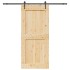 Puerta corredera con herrajes madera maciza de pino 100x210