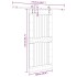 Puerta corredera con herrajes madera maciza de pino 100x210