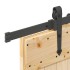 Puerta corredera con herrajes madera maciza de pino 90x210