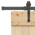 Puerta corredera con herrajes madera maciza de pino 90x210
