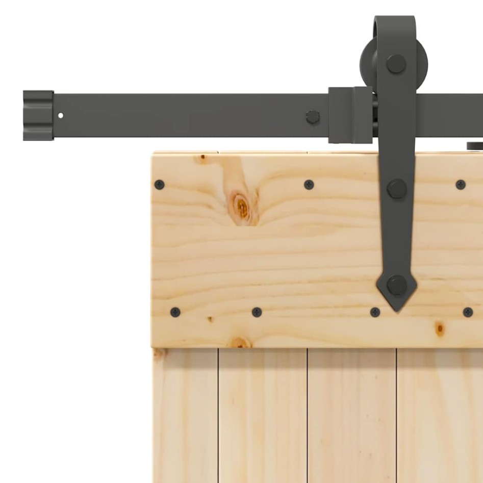 Puerta corredera con herrajes madera maciza de pino 90x210