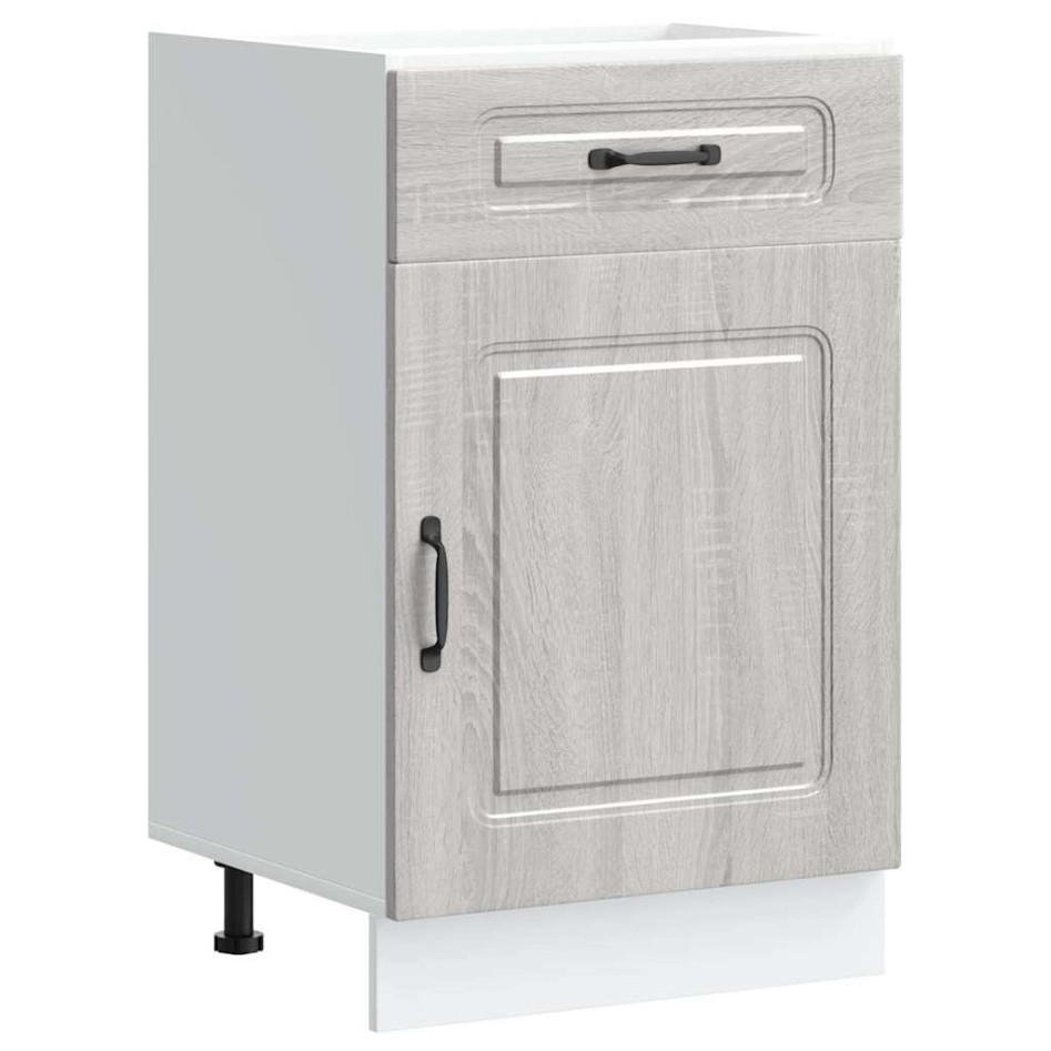 Mueble bajo de cocina Kalmar gris sonoma madera de
