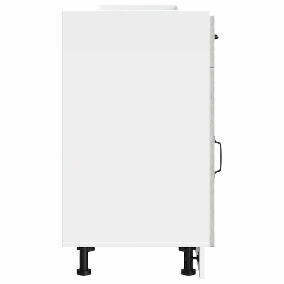 Mueble bajo de cocina Kalmar gris sonoma madera de