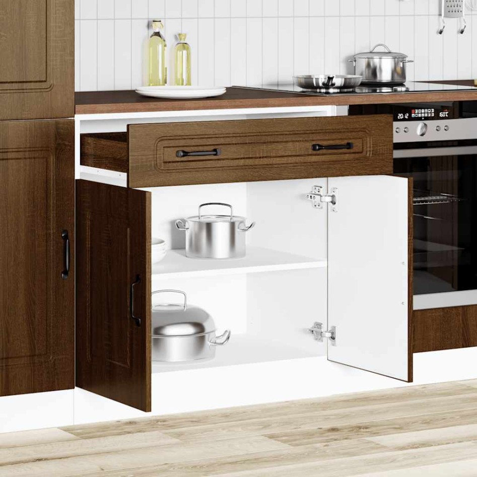 Mueble bajo de cocina Kalmar madera ingeniería de roble