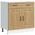 Mueble bajo de cocina Kalmar roble artesanal madera