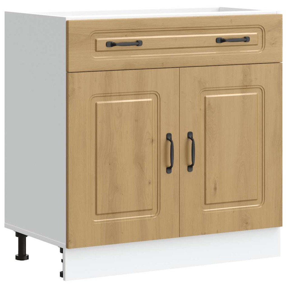 Mueble bajo de cocina Kalmar roble artesanal madera
