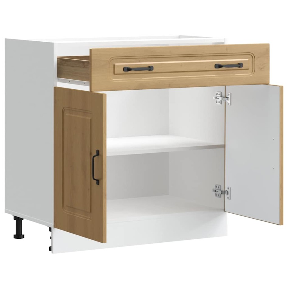Mueble bajo de cocina Kalmar roble artesanal madera
