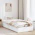 Estructura de cama otomana sin colchón blanco 90x200