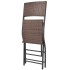 Set comedor de jardín plegable 7 pzas poli ratán y acero