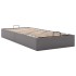 Estructura de cama otomana sin colchón gris 90x200