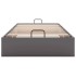 Estructura de cama otomana sin colchón gris 90x200