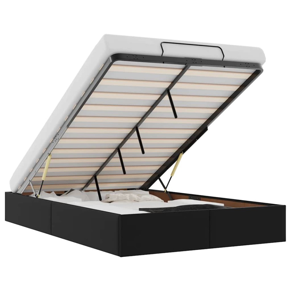 Estructura cama otomana sin colchón negro