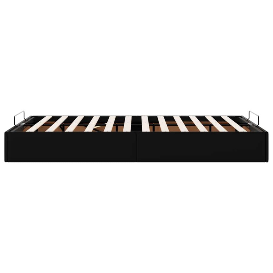 Estructura de cama otomana sin colchón negro 120x200
