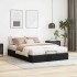 Estructura de cama otomana sin colchón negro 140x200