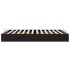 Estructura de cama otomana sin colchón negro 140x200