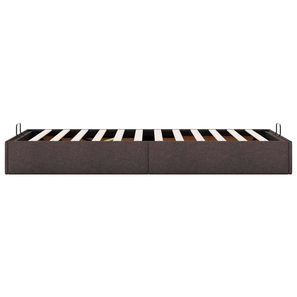 Estructura cama otomana sin colchón tela marrón oscuro
