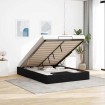 Estructura cama otomana sin colchón tela negro 140x200cm